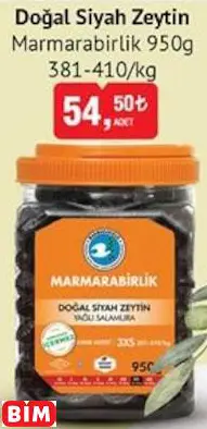 MARMARABİRLİK DOĞAL SİYAH ZEYTİN